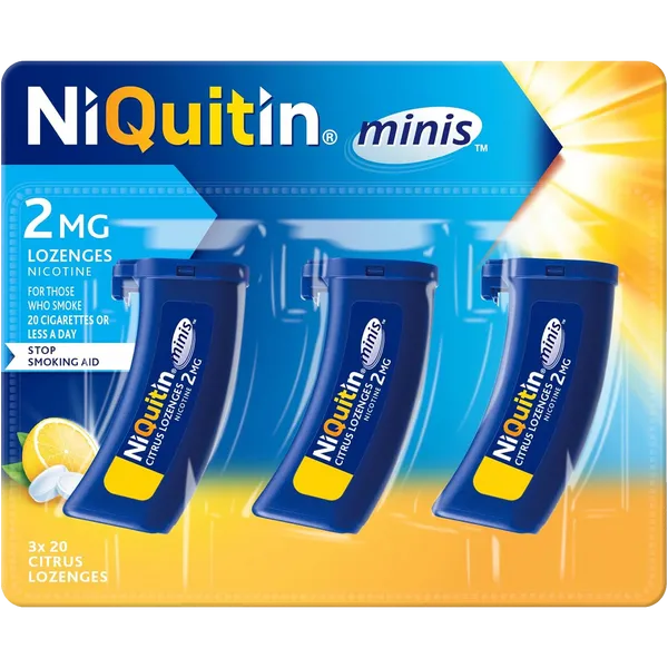 NiQuitin Minis 2mg Citrus Lozenges Pack of 60