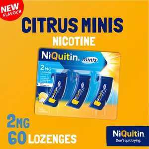 NiQuitin Minis 2mg Citrus Lozenges Pack of 60