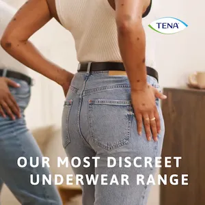 TENA Silhouette Low Waist Black Lady Pants Plus Large Pack of 10