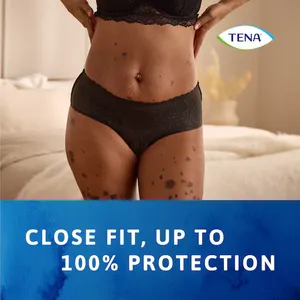 TENA Silhouette Low Waist Black Lady Pants Plus Large Pack of 10