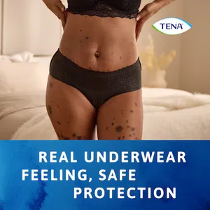 TENA Silhouette Low Waist Black Lady Pants Plus Large Pack of 10