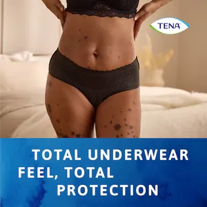 TENA Silhouette Low Waist Black Lady Pants Plus Medium Pack of 12