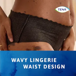 TENA Silhouette Low Waist Black Lady Pants Plus Medium Pack of 12