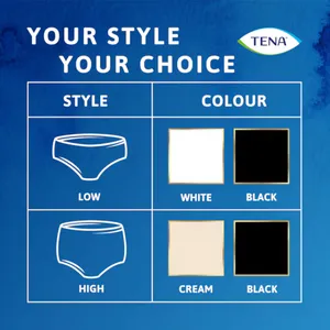TENA Silhouette Low Waist Black Lady Pants Plus Medium Pack of 12
