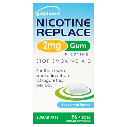 Nicotine Replace 2mg Chewing Gum Peppermint Pack of 96
