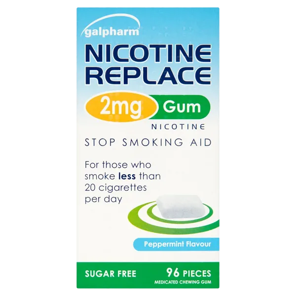 Nicotine Replace 2mg Chewing Gum Peppermint Pack of 96