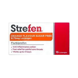 Strefen Lozenges Orange Sugar Free Pack of 16