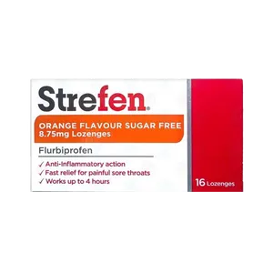 Strefen Lozenges Orange Sugar Free Pack of 16