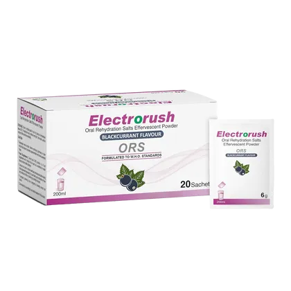 Electrorush Rehydration Sachets Blackcurrant Pack of 20