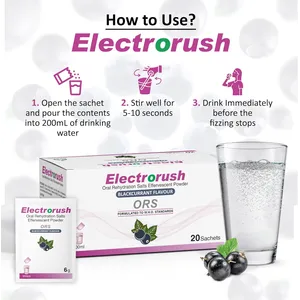 Electrorush Rehydration Sachets Blackcurrant Pack of 6