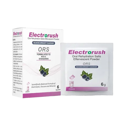 Electrorush Rehydration Sachets Blackcurrant Pack of 6