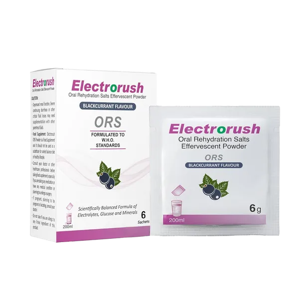 Electrorush Blackcurrant Rehydration Sachets 6 Pack