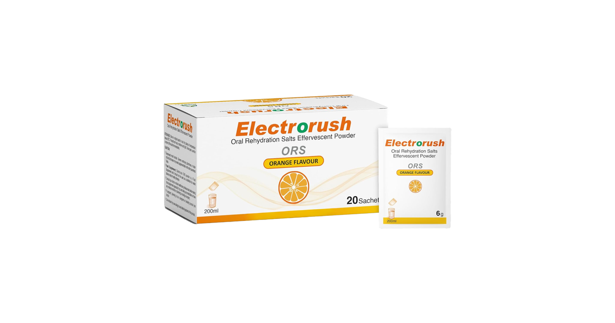 Electrorush Orange: Fast Rehydration Sachets 20 Pack