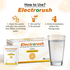 Electrorush Rehydration Sachets Orange Pack of 6