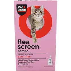 Pet Shield Flea Screen Combo Spot-On Flea & Tick Treatment for Cats Pack of 1