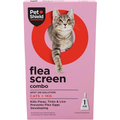 Pet Shield Flea Screen Combo Spot-On Flea & Tick Treatment for Cats Pack of 1