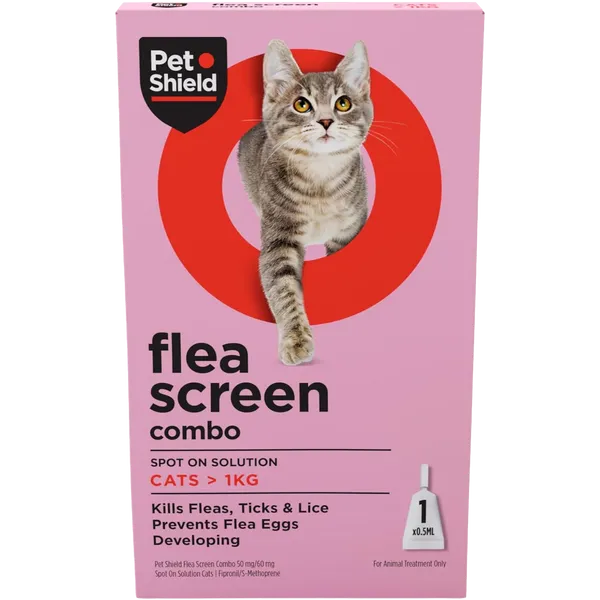 Pet Shield Flea Screen Combo Spot-On Flea & Tick Treatment for Cats Pack of 1