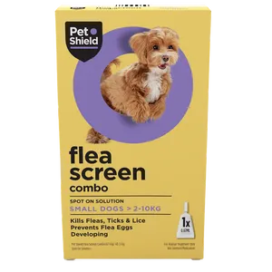 Pet Shield Flea Screen Combo Spot-On Flea & Tick Treatment for Small Dogs 2 - 10 kg Pack of 1