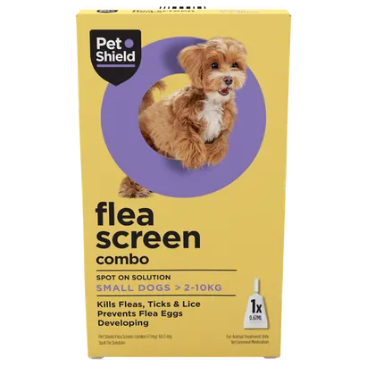 Pet Shield Flea Screen Combo Spot-On Flea & Tick Treatment for Small Dogs 2 - 10 kg Pack of 1