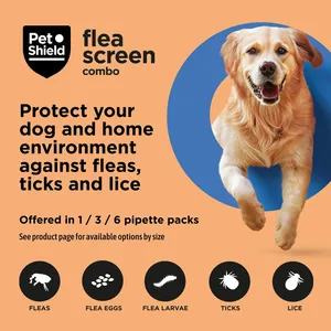 Pet Shield Flea Screen Combo Spot-On Flea & Tick Treatment for Medium Dogs 10 - 20 kg Pack of 1