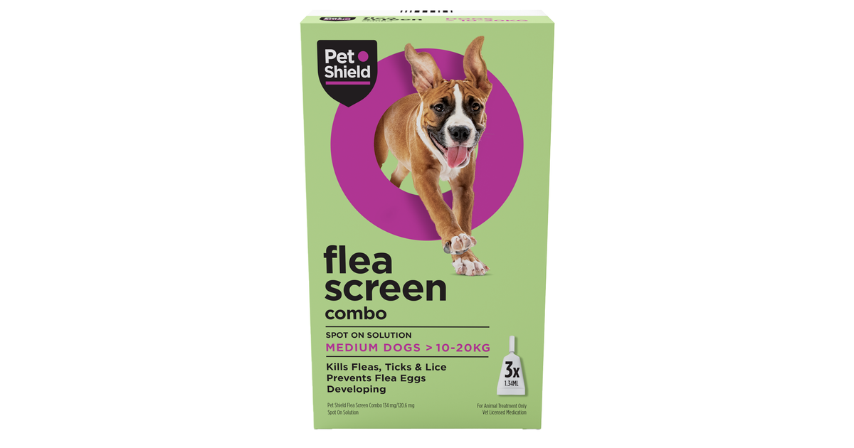 Flea Screen Combo Spot-On Medium Dogs 3 Pack | Weldricks