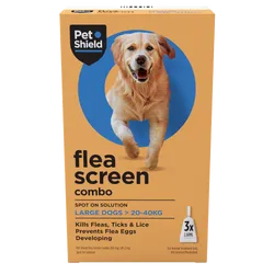 Pet Shield Flea Screen Combo Spot-On Flea & Tick Treatment for Large Dogs 20 - 40 kg Pack of 3