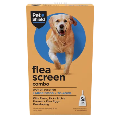 Pet Shield Flea Screen Combo Spot-On Flea & Tick Treatment for Large Dogs 20 - 40 kg Pack of 3