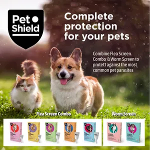 Pet Shield Flea Screen Combo Spot-On Flea & Tick Treatment for Large Dogs 20 - 40 kg Pack of 3