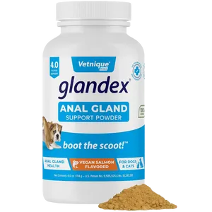 Glandex Vegan Anal Gland Support Powder for Dogs & Cats 114g
