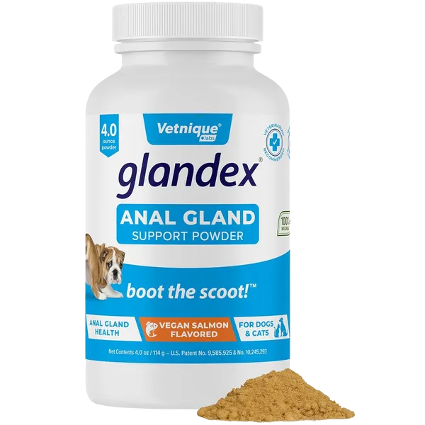 Glandex Vegan Anal Gland Support Powder for Dogs & Cats 114g
