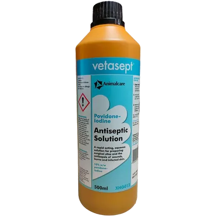 Vetasept Povidone-Iodine Antiseptic Solution 500ml