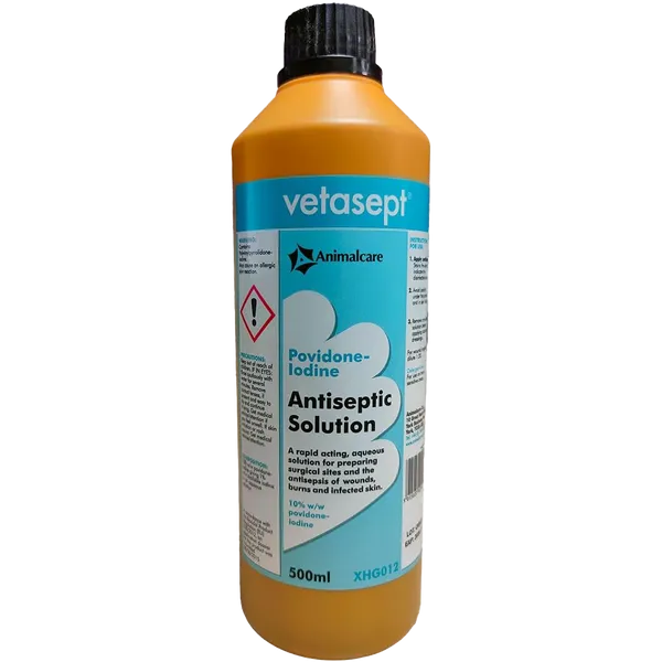 Vetasept Povidone-Iodine Antiseptic Solution 500ml