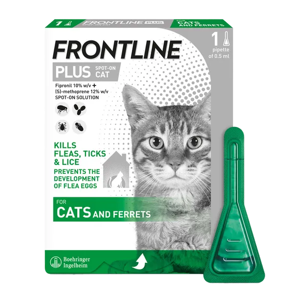 Frontline Plus Spot On Cat Pipettes Pack of 1