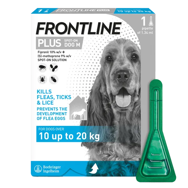 Frontline Plus Spot On Medium Dog Pipettes Pack of 1