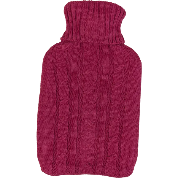 Life 1.8L Hot Water Bottle & Knitted Cover Pink