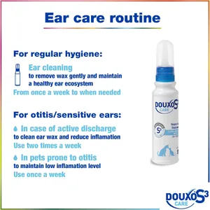 Douxo S3 Care Ear Cleaner for Dogs & Cats 120ml