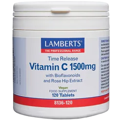 Lamberts Vitamin C Time Release with Bioflavonoids Tablets 1500mg Pack of 120