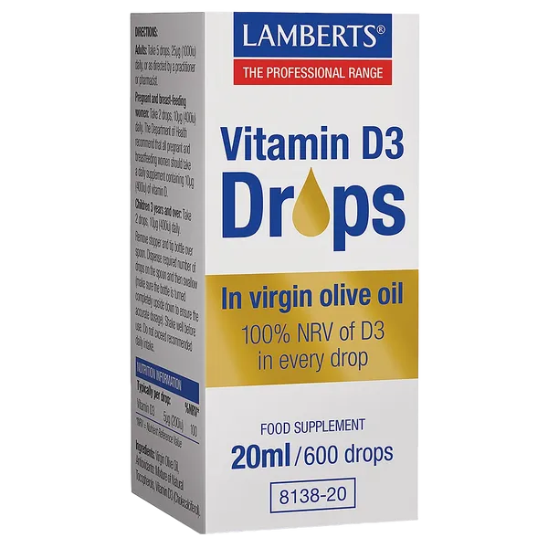 Lamberts Vitamin D3 Drops 20ml