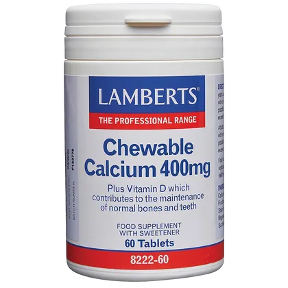 Lamberts Chewable Calcium 400mg Tablets Pack of 60