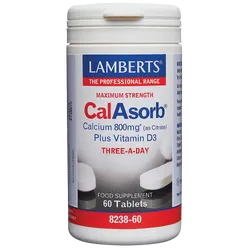 Lamberts CalAsorb Calcium 800mg Tablets Pack of 180