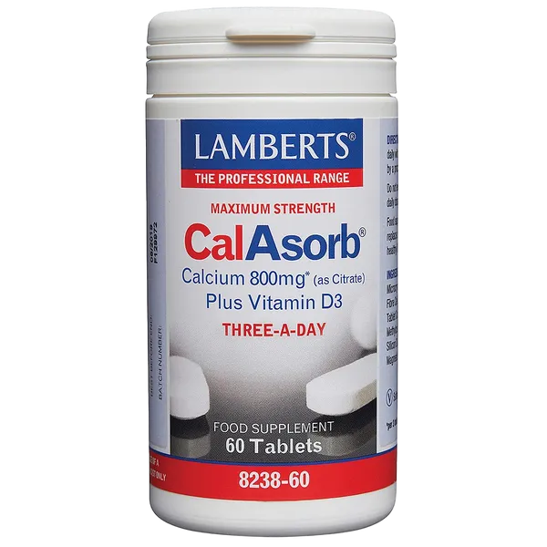 Lamberts CalAsorb Calcium 800mg Tablets Pack of 180