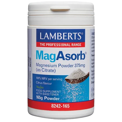 Lamberts MagAsorb Magnesium 375mg Powder 165g
