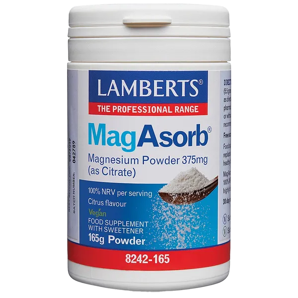 Lamberts MagAsorb Magnesium 375mg Powder 165g