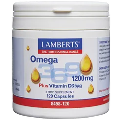 Lamberts Omega 3, 6 & 9 1200mg with Vitamin D3 Capsules Pack of 120