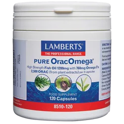 Lamberts OracOmega High Strength Fish Oil 1200mg with Plant Antioxidants Capsules Pack of 120