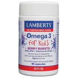 Lamberts Omega 3 for Kids Berry Burst Chewable Capsules Pack of 60