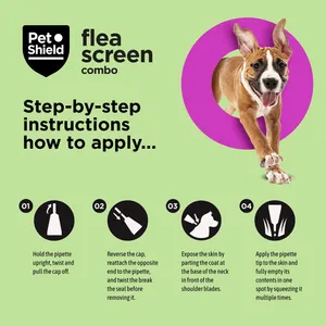 Pet Shield Flea Screen Combo Spot-On Flea & Tick Treatment for Extra Large Dogs 40 - 60 kg Pack of 3