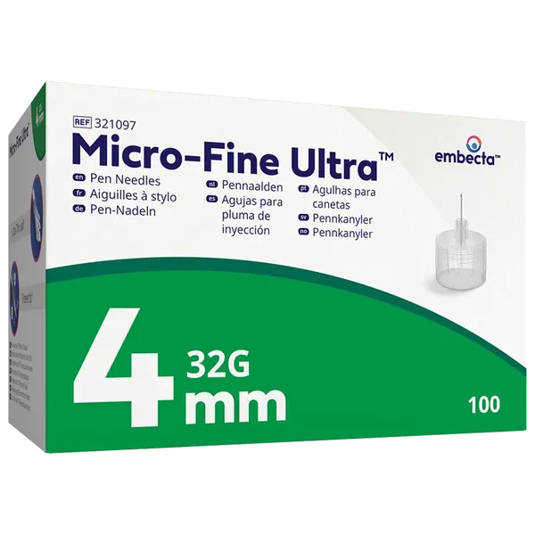 BD Micro-Fine Ultra Pen Needles 32G 4mm Pack of 100