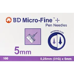 BD Micro-Fine Ultra Pen Needles 31G 5mm Pack of 100