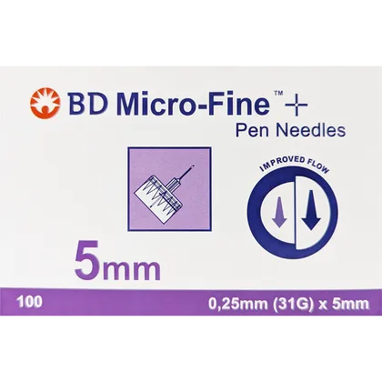 BD Micro-Fine Ultra Pen Needles 31G 5mm Pack of 100